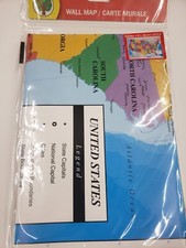 World Map USA for Kids Adults Poster Wall Chart of United States 39.4 x 27.5 In