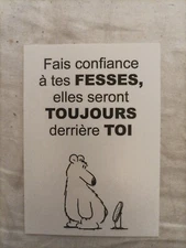 Carte Postale  ALEXANDER HOLZACH Fais Confiance à Tes Fesses Elles Seront Tjs 🙂