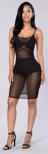 Woman's Fashion Nova Sheer Pin Up Dress Size Medium