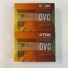Lot of 2 TDK DVC 60 Mini DV Superior Grade Video Camcorder Tapes Cassettes New