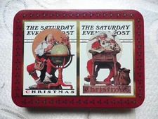 THE SATURDAY EVENING POST Norman Rockwell Playing CardsTin NWOT