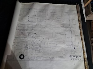 Model Airplane Large Printed Plan RC Scale Plane Drawing Rcm Basic Biped  P20