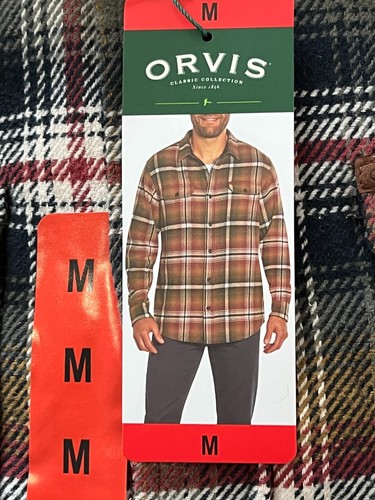 Men’s Heavy Weight Flannel Shirt - Size Medium - Orvis Big Bear NEW With Tags - Picture 13 of 17