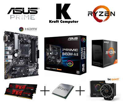 PC Bundle AufrüstKit Ryzen 7 5700X (8x4,6GHz) + ASUS B450M-A II + 16GB 3600MHz