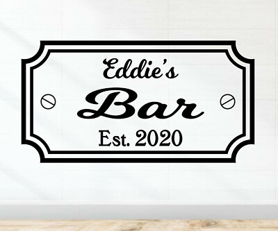 Wandsticker Kunst Aufkleber Wallart Bar Gartenhaus Kneipe Weihnachtsgeschenk für Ihn g8