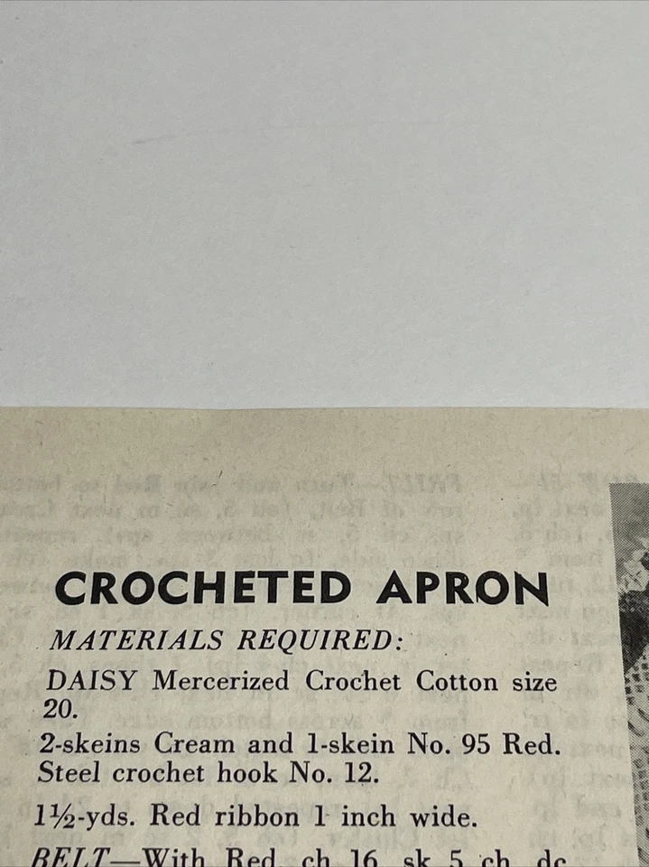 Lily Crocheted Apron Crochet Pattern D14 - Image 2 of 4