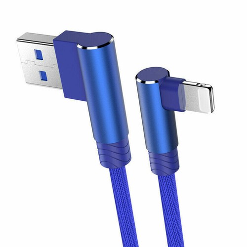 1/2/3M Lead For iPhone/TypeC/Micro 90° Elbow USB Data Fast Charge Charger Cable - Photo 14 sur 17