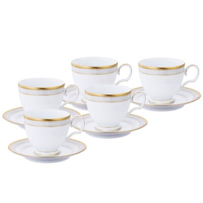食器 Noritake 2 set , 1 plate&5 saucer Noritake Cup & Saucer Set 5 Pieces Tableware Fine Porcelain Gold