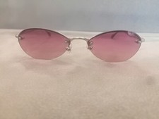 Jean Paul Gaultier JPG Vintage Oval Sunglasses 56-0068 Silver Wine Lenses