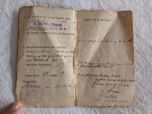 WW1 German Soldbuch. Mortar Regiment. 1916-1918. Paybook. - Picture 4 of 14