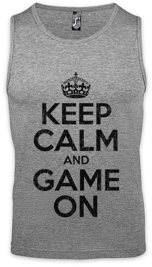 ALTRA Canotta uomo Keep Calm And Game On Geek Nerd Gamer Admin Repair Mr. Robot RPG