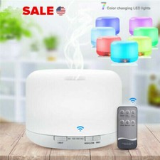 500ML Air Humidifier 7 LED Essential Oil Diffuser Ultrasonic Aroma Mist Purifier