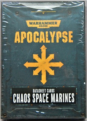 Warhammer 40k Apocalypse Chaos Space Marines Datasheet Cards New Ebay