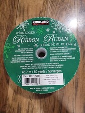 Kirkland Signature Wire-Edged Ribbon 3.8cm/1.5in 45.7m/50yd White