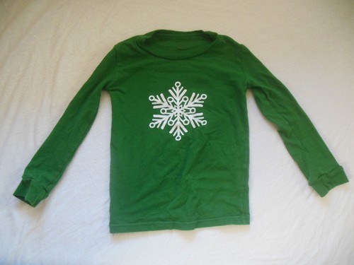 Boys Girl Christmas PAJAMAS pjs sz 4 by Sleepytime pjs Green Snowflake striped - Picture 3 of 8