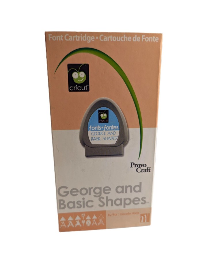 Cricut Font Cartridge and Basic Shapes 290025 Book & Keyboard