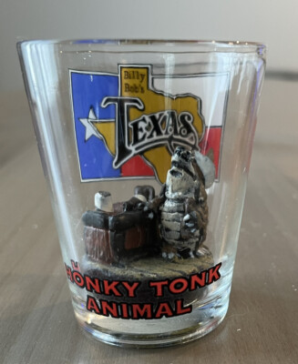 Billy Bob's Texas Honky Tonk Animal Shot Glass 3D Armadillo Bar BBQ Barbeque
