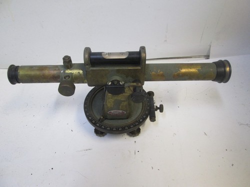 Strumento vintage Craftsman USA Surveyor Transit 2 livelli con scatola di trasporto in metallo antico - Foto 2 di 11