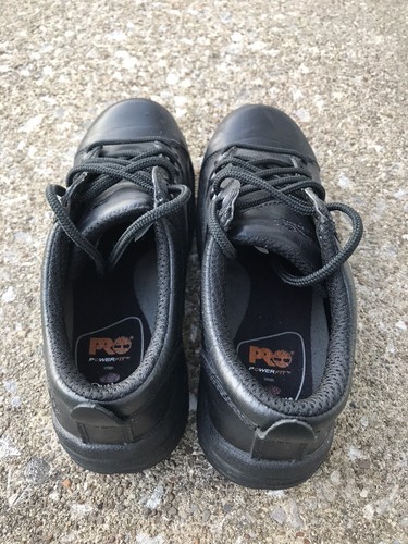 Timberland PRO Sz 7 Womens Steel Toe Low LaceUp Black Vegan Leather Slip Resist - Picture 4 of 10