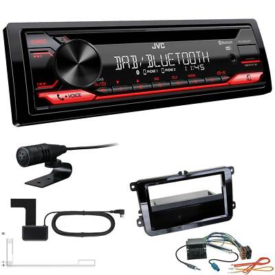 JVC KD-DB622BT DAB Auto Radio USB BT für Skoda Octavia II Facelift piano black