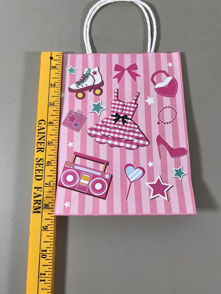 Подарочные сумки для вечеринки Barbie детские на день рождения 11 сумок розовые ручки - Изображение 3 из 4