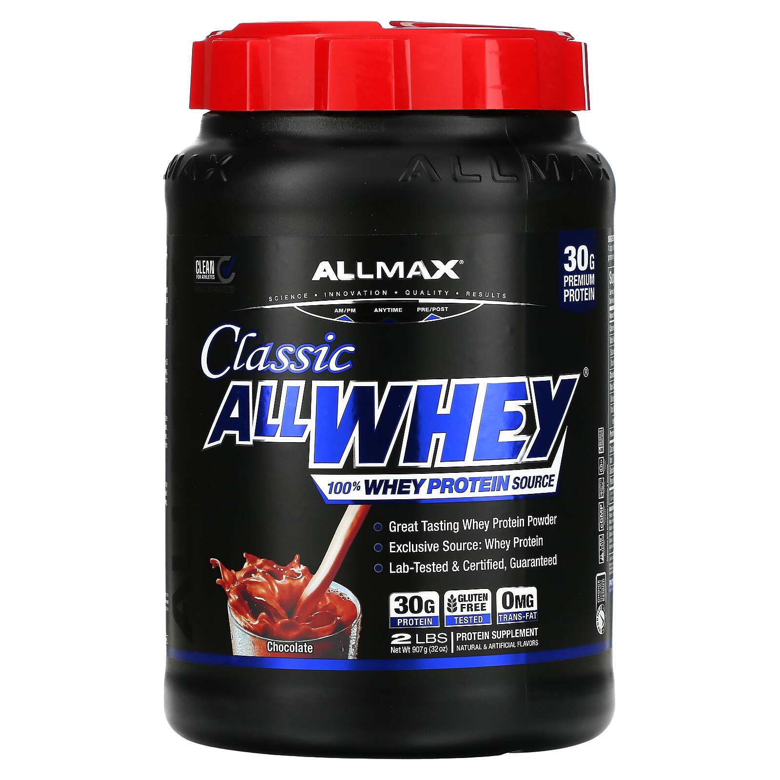 КЛАССИЧЕСКИЙ ALLWHEY , 100% сывороточный протеин, Шоколад, 2 фунта (907 г)