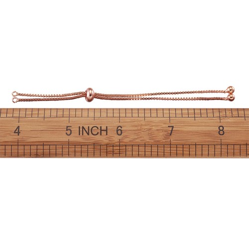 Pulsera de cadena de caja de latón de 10 hebras base en blanco con cierre de cuentas deslizables sin níquel 5" - Imagen 3 de 44