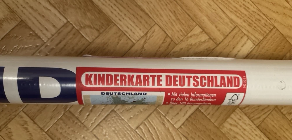 Kinderkarte Deutschland 105 x 132 cm, Poster