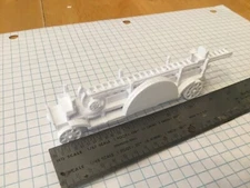 HO  SCALE HORSE DRAWN TILLER HOOK & LADDER FIRE WAGON TRUCK unpainted 3 D model