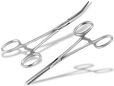 Klemme Klemmen Set Gerade Gebogen 14 cm Angel...