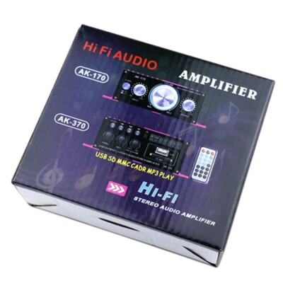 400W 2-Channel Stereo Power Amplifier - 12V HiFi Bass Amp For Car Or Home Audio