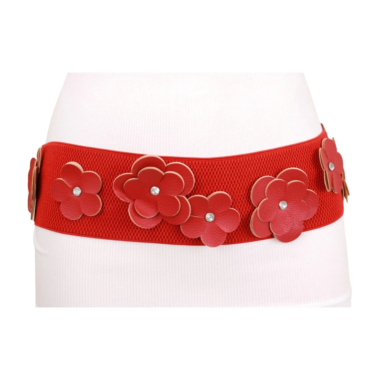 Waist Belt Elastic Floral Belts for Women