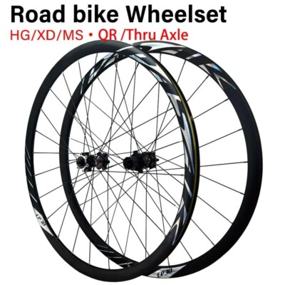 700C Rennrad-Laufradsatz Scheibenbremse 6 Sperrklinken Steckachsnabe HG XD MS