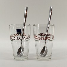 LEONARDO 425508 Set 2 Glas Solo Latte Macchiato mit Löffel Kaffeegläser Gläser