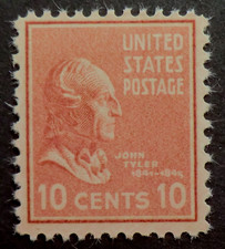 815 MNH 1938 10c John Tyler Virginia lawyer 1st VP to President Harrison death *