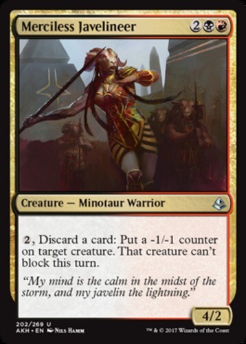 4x NM-Mint, English Foil Merciless Javelineer - Foil Amonkhet magicmtg - Picture 1 of 1