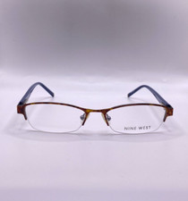 Nine West 388 FZ6 Tortoise Metal Semi Rim Optical Eyeglasses Frame 52-17-135