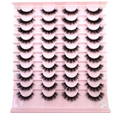 20Pairs Black 3D Soft Lashes False Eyelashes ...