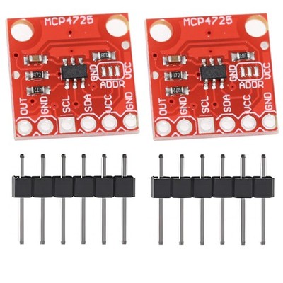 2 PCS MCP4725 DAC Converter Module 12-bit I2C Compatible Arduino Raspberry Pi