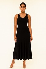 Abercrombie & Fitch A&F Little Black Ribbed Dress Fit & Flare Style Sz S