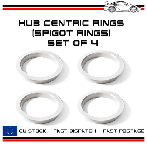 Set of 4 PA12 (Nylon) Car Hub Centric Rings (Spigot Rings) 85.7mm (OD) to 66.5mm - Bild 2 von 4