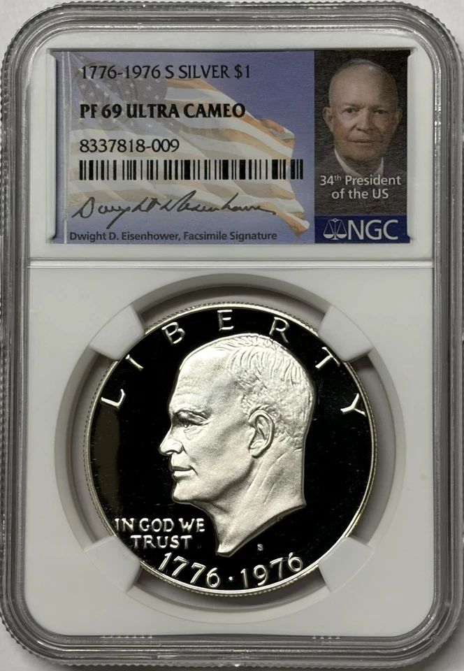 1776 -1976 S NGC PF69 Ultra Cameo Proof Silver Eisenhower Dollar Bicentennial - Image 3 of 3