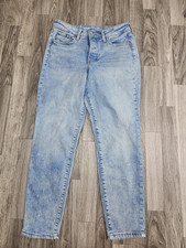 Old Navy Jeans Womens 4 Blue High Rise O.G. Straight Button Fly Denim Pants