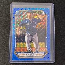 ☕️MK 2026 BOWMAN CHROME BLUE GEO 1ST DAVID SHIELDS /150
