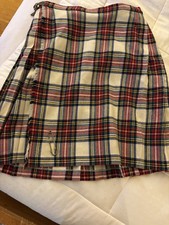 The Scottish Shop Kilt Preppy Skirt Virgin Wool Plaid