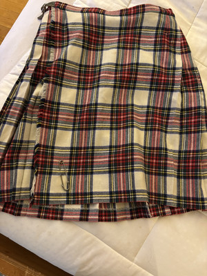 The Scottish Shop Kilt Preppy Skirt Virgin Wool Plaid