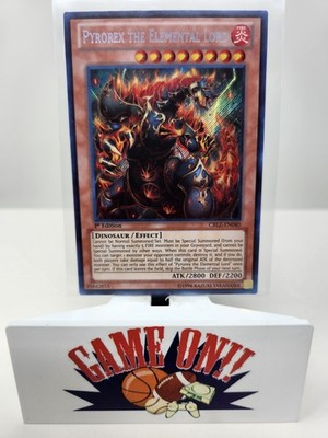 YuGiOh Pyrorex the Elemental Lord CBLZ-EN040 1st Edition Secret Rare NM