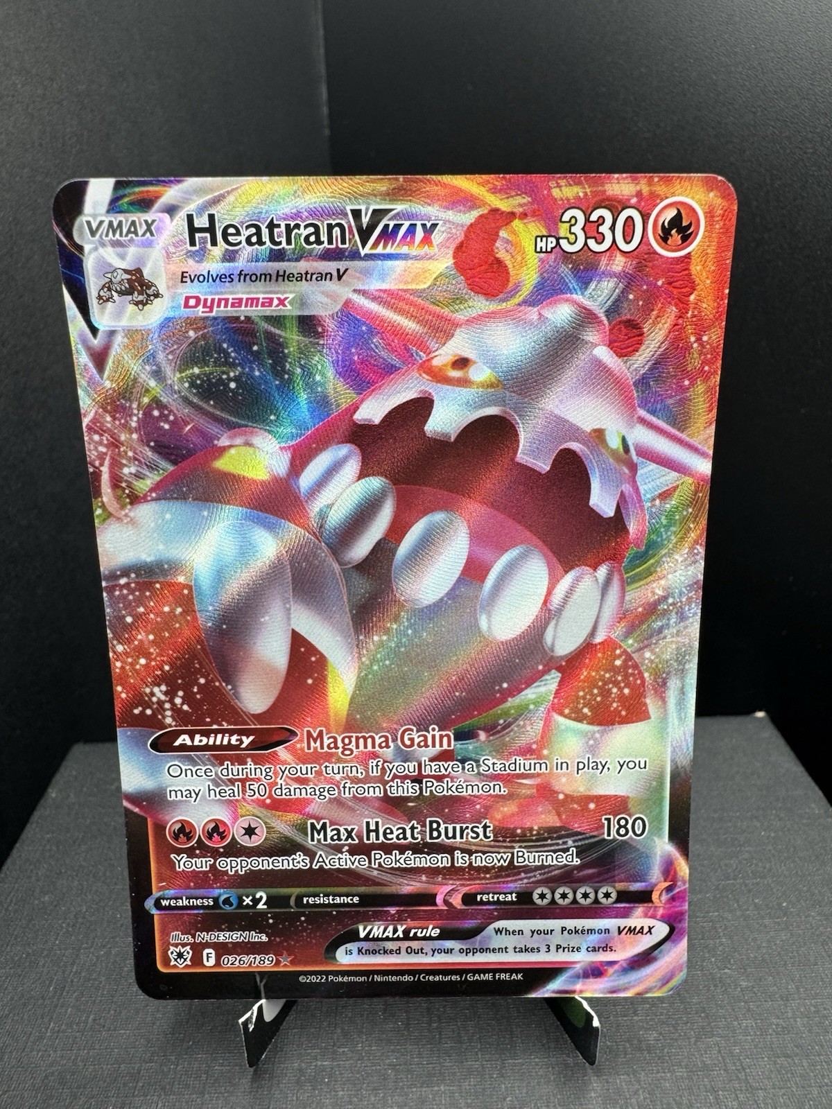 Pokemon TCG SWSH Astral Radiance Heatran VMAX 026/189 Ultra Rare NM