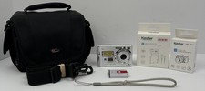 Sony Cyber-Shot DSC-W90 8.1 MP Digital Camera Silver 3x Zoom Zeiss Bundle TESTED