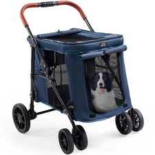 CANINE CANYON Scout 4 Wheels Pet Stroller for Small/Medium Dogs Cats 55 pounds